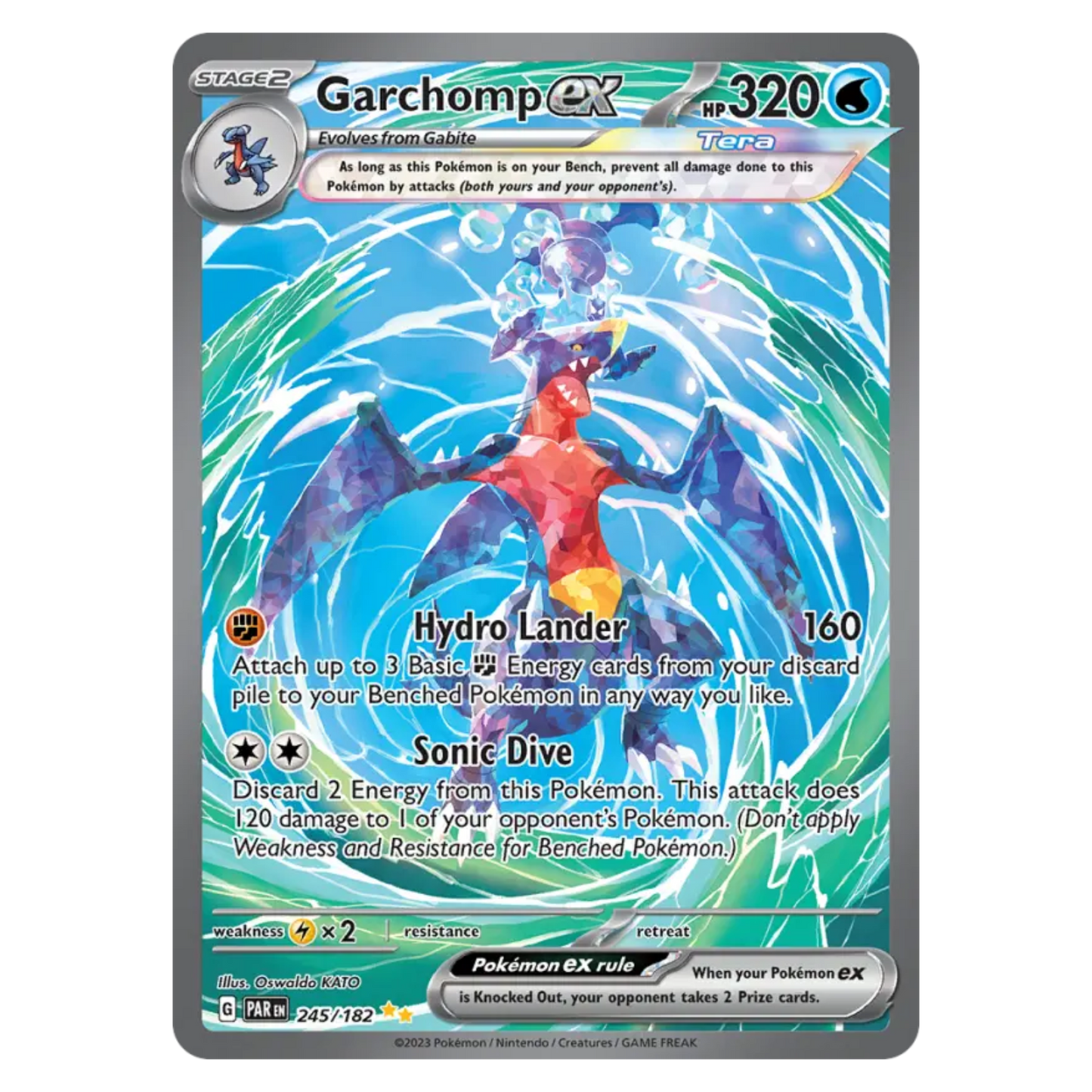 Garchomp ex 245/182 Special illustration rare — Paradox Rift