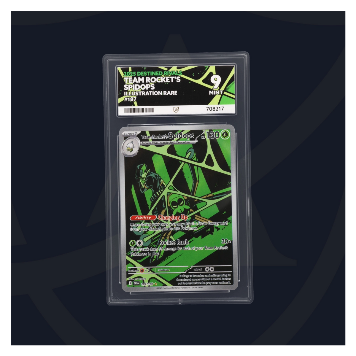 Graded card back