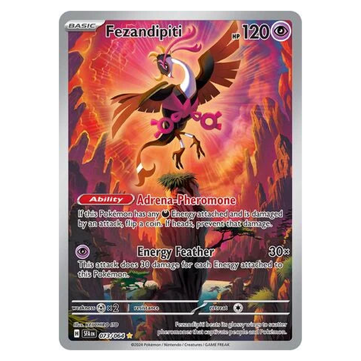 Pokemon TCG Fezandipiti 073/064 Illustration Rare - Shrouded Fable