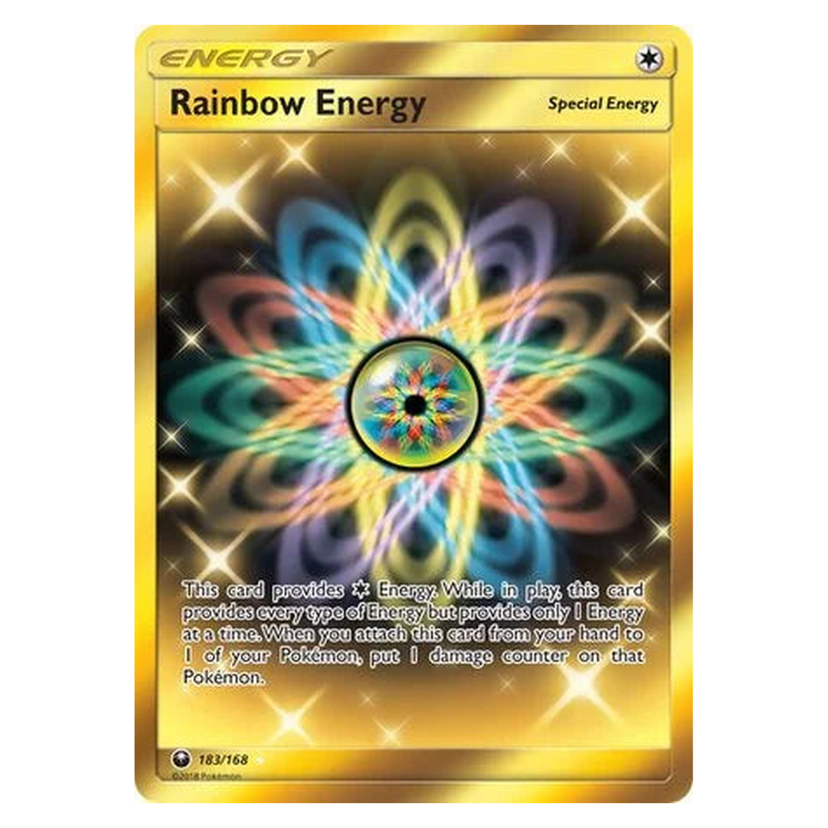 Pokemon TCG Rainbow Energy 183/168 Rare Secret - Celestial Storm