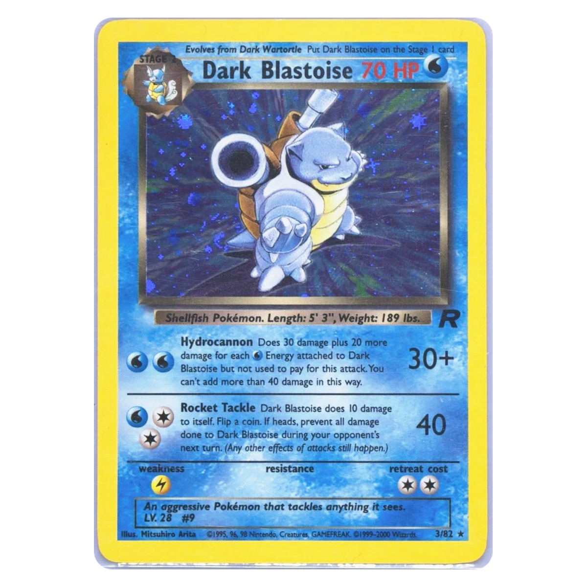 Pokemon TCG Dark Blastoise 003/082 Rare Holo - Team Rocket