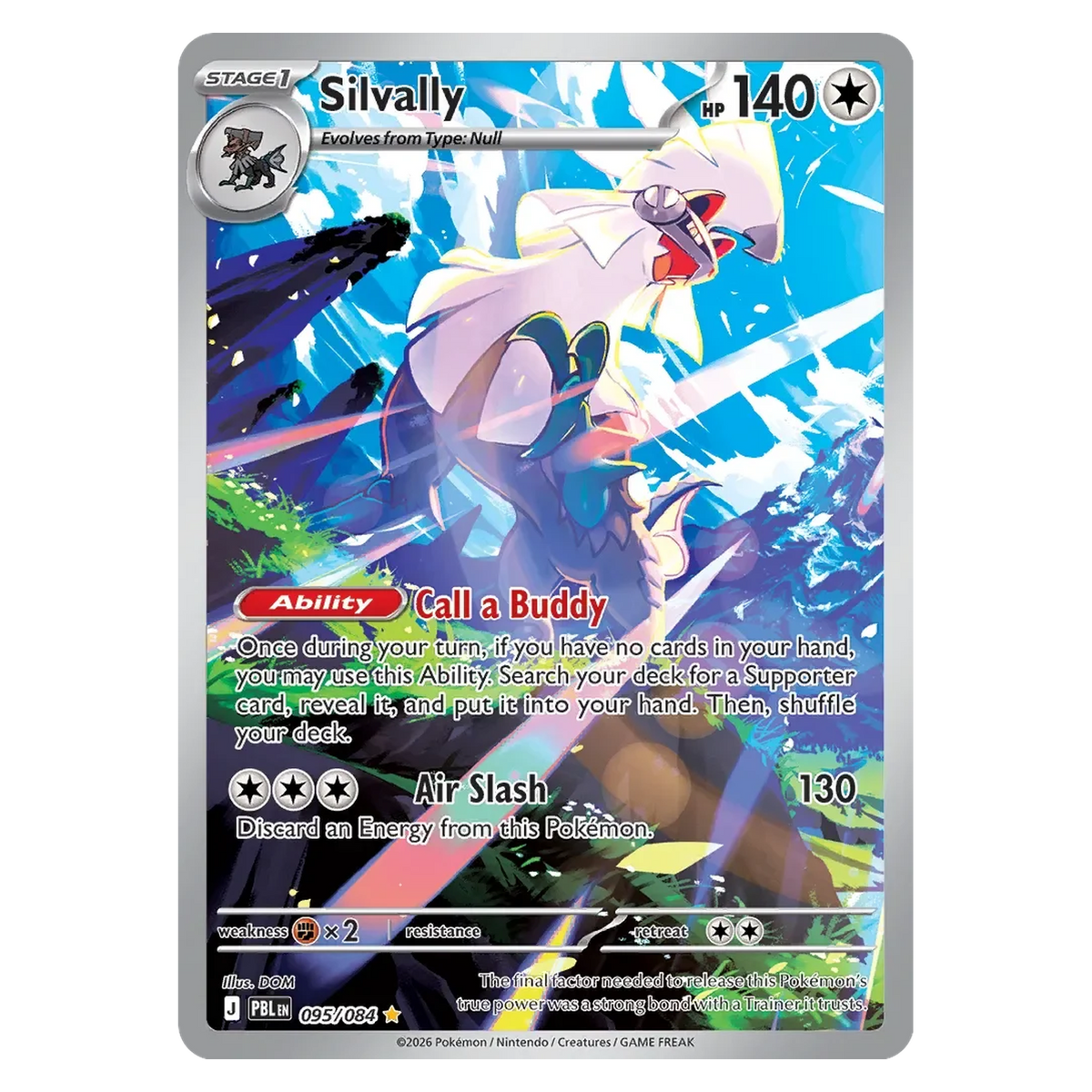 Pokemon TCG Silvally 095/084 Illustration Rare - Pitch Black