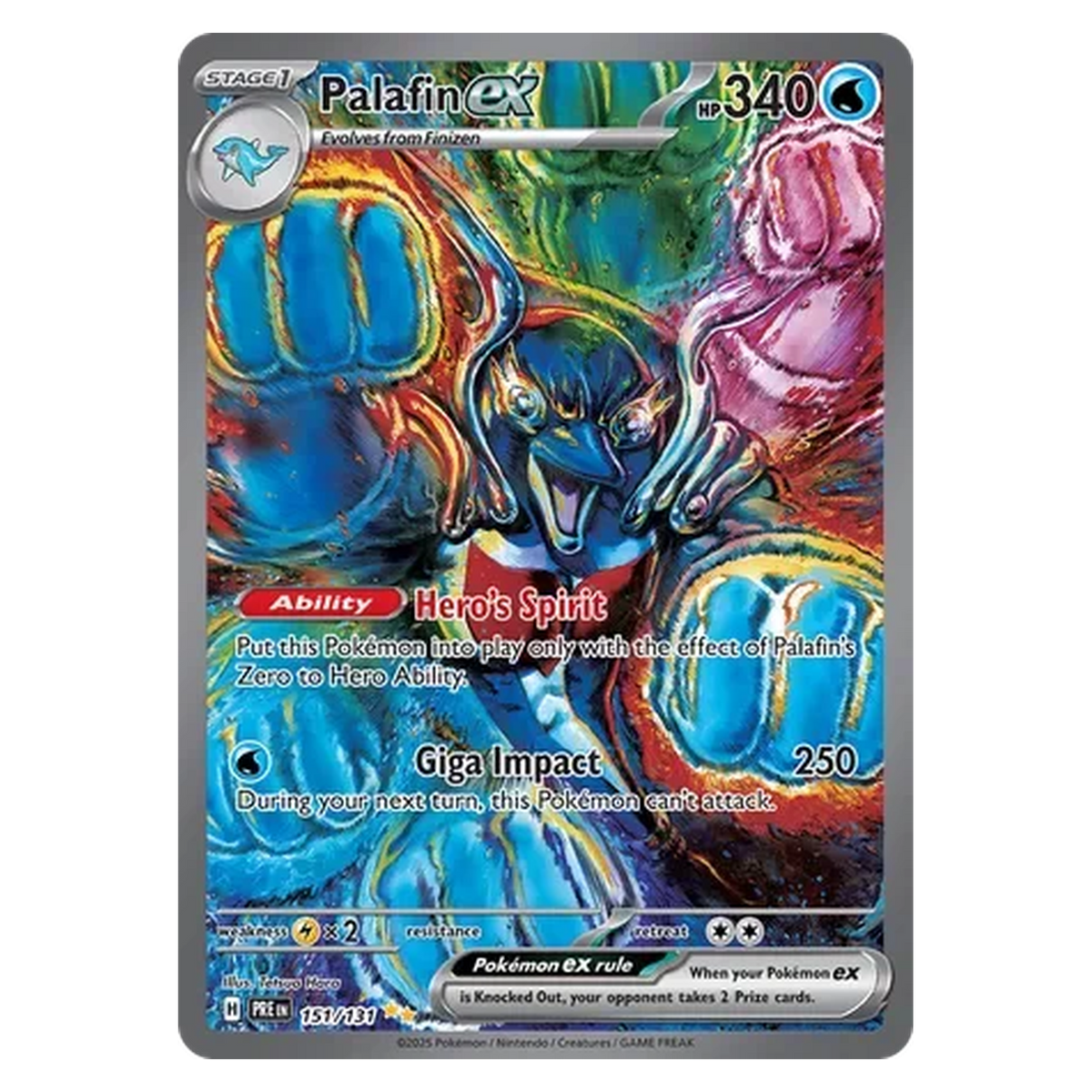 Pokemon TCG Palafin ex 151/131 Special Illustration Rare - Prismatic Evolutions