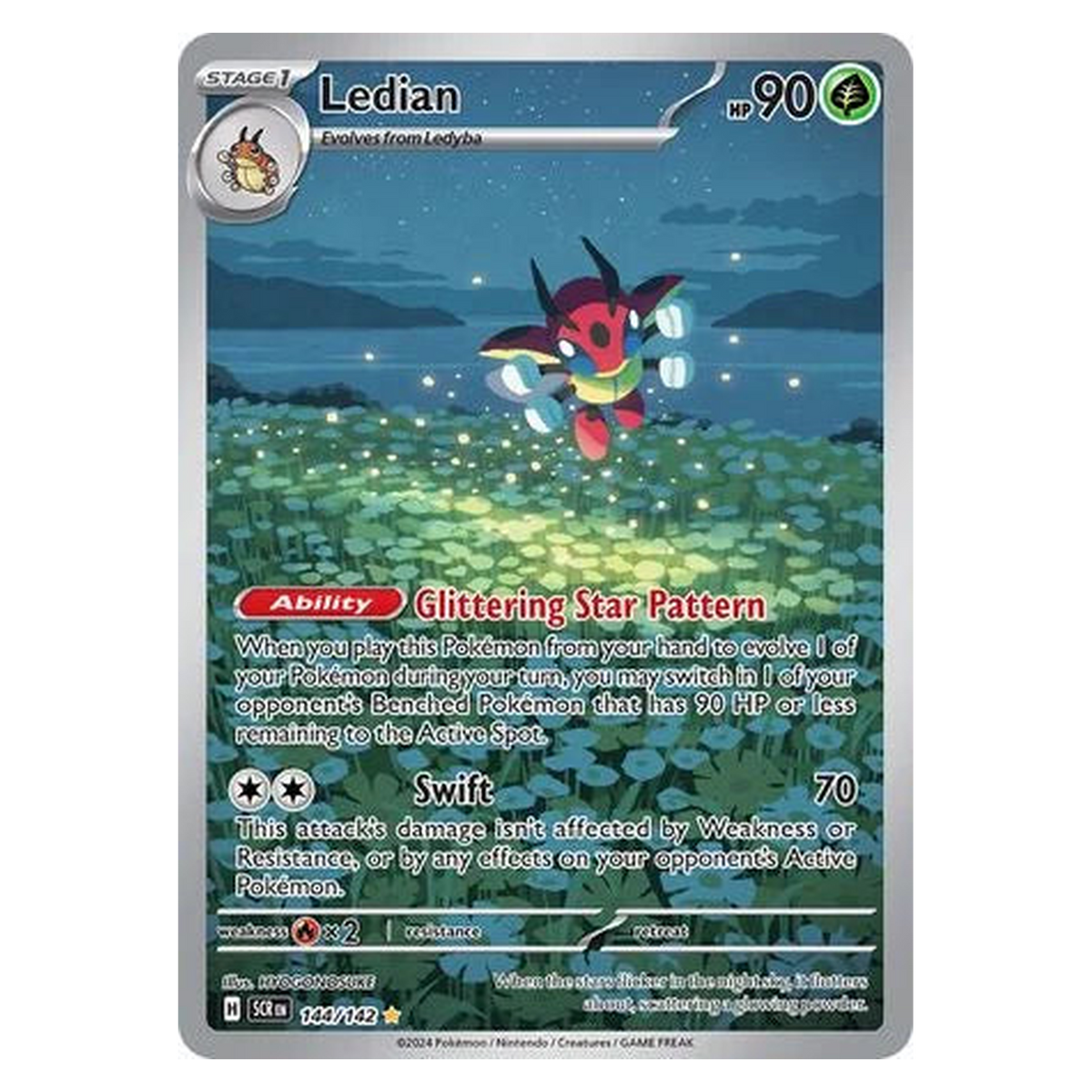 Pokemon TCG Ledian 144/142 Illustration Rare - Stellar Crown