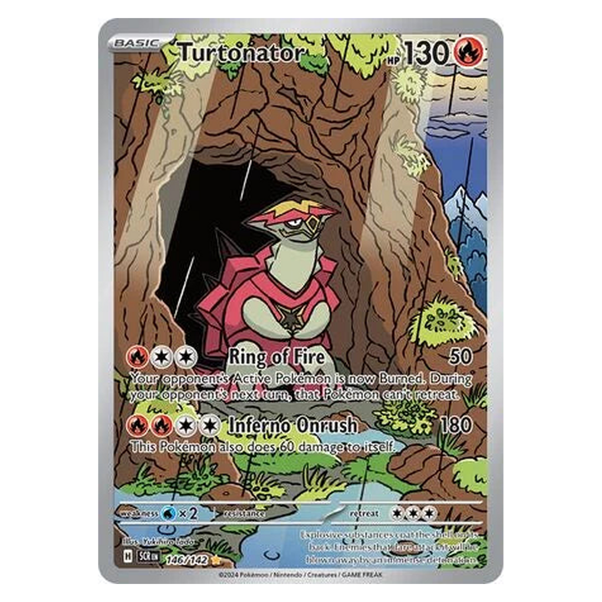 Pokemon TCG Turtonator 146/142 Illustration Rare - Stellar Crown