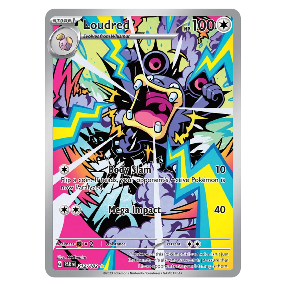 Loudred 212/182 Illustration Rare — Paradox Rift