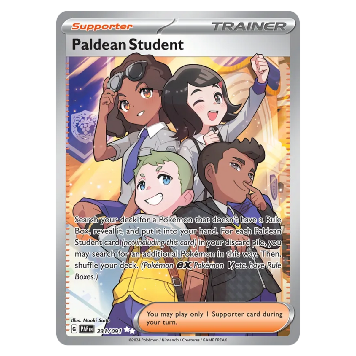 Paldean Student 231/91 Ultra Rare — Paldean Fates