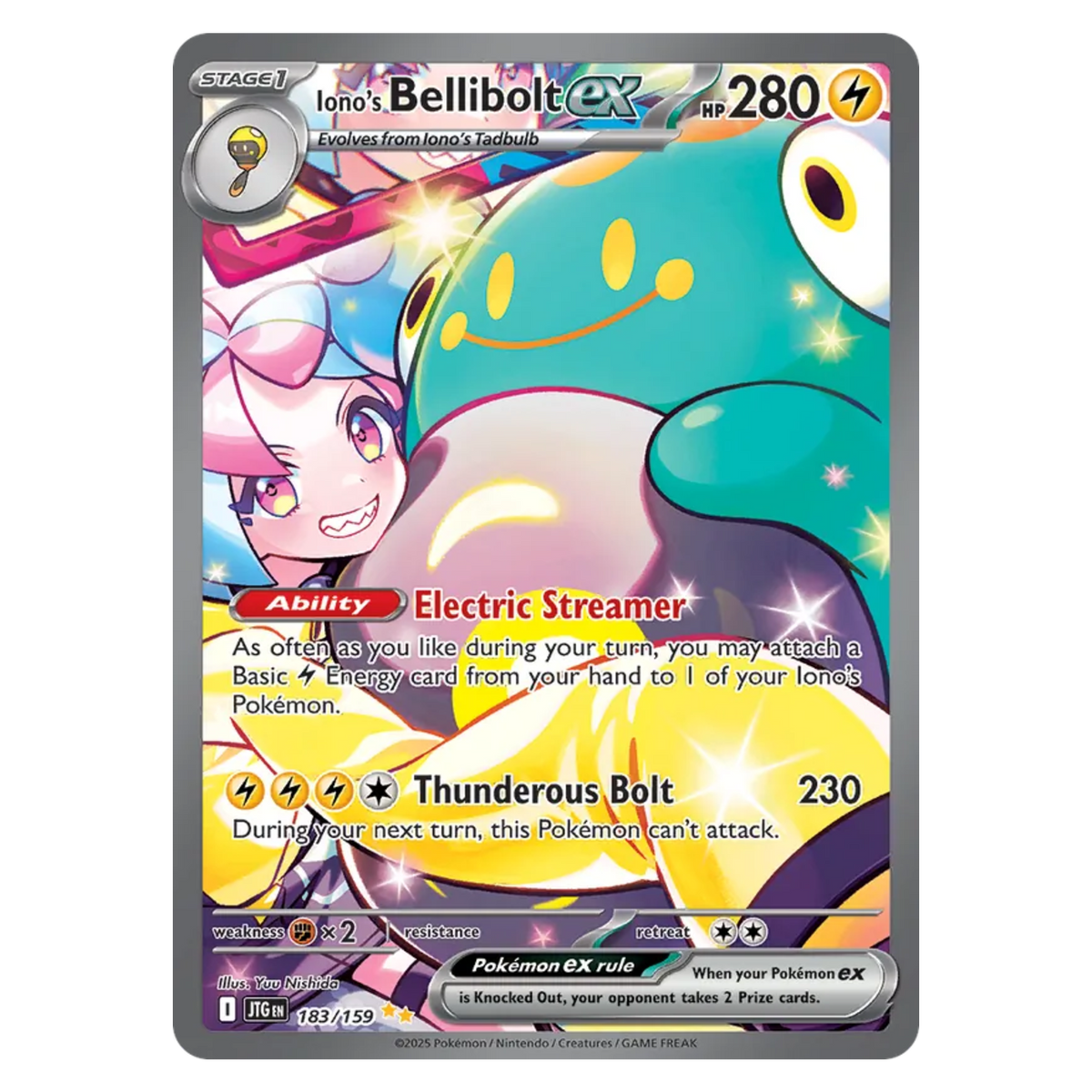 Iono's Bellibolt ex 183/159 Special Illustration Rare — Journey Together
