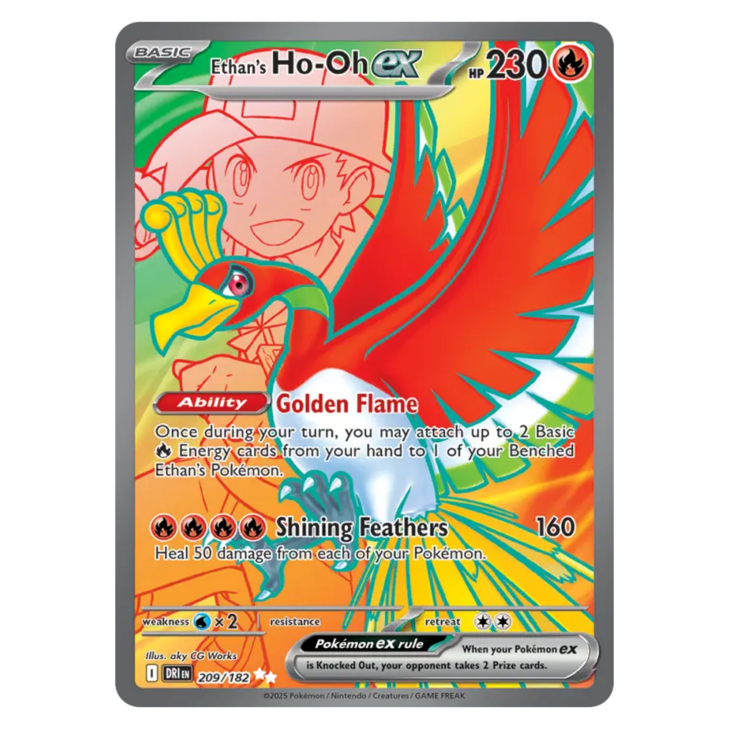 Ethan's Ho-Oh ex 209/182 Ultra Rare — Destined Rivals
