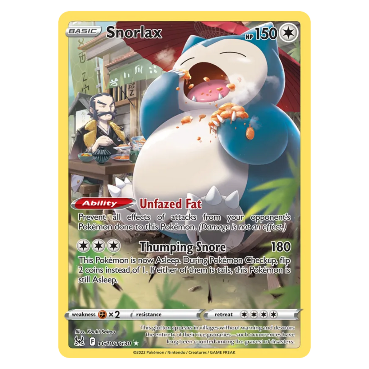 Snorlax TG10/TG30 Rare Holo — Lost Origin