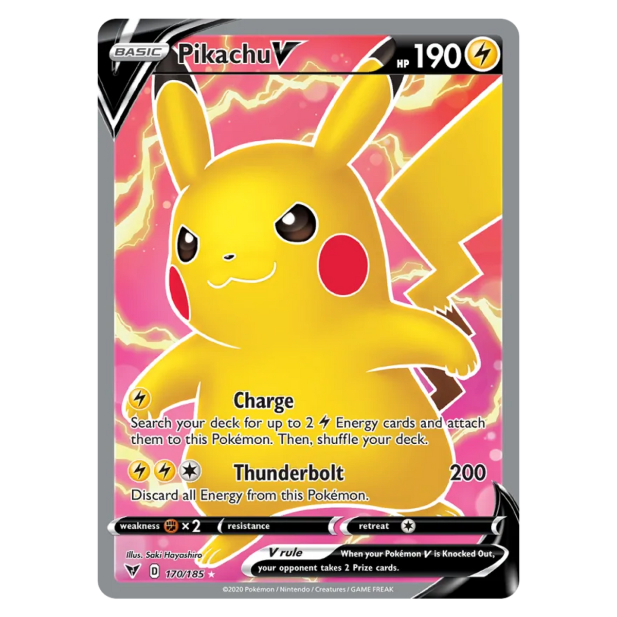 Pikachu V 170/185 Rare Ultra — Vivid Voltage