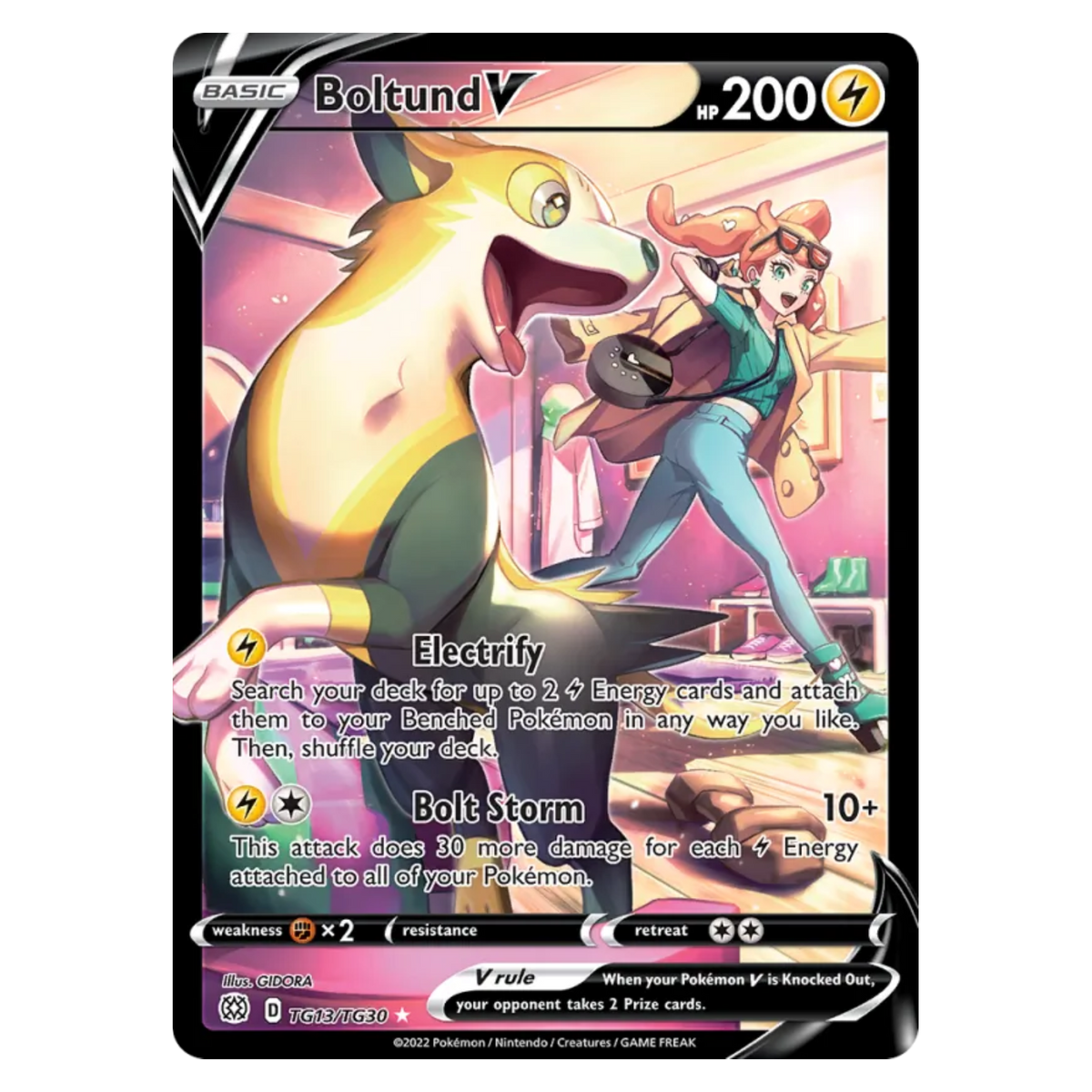 Boltund V TG13/TG30 Holo Rare V — Brilliant Stars