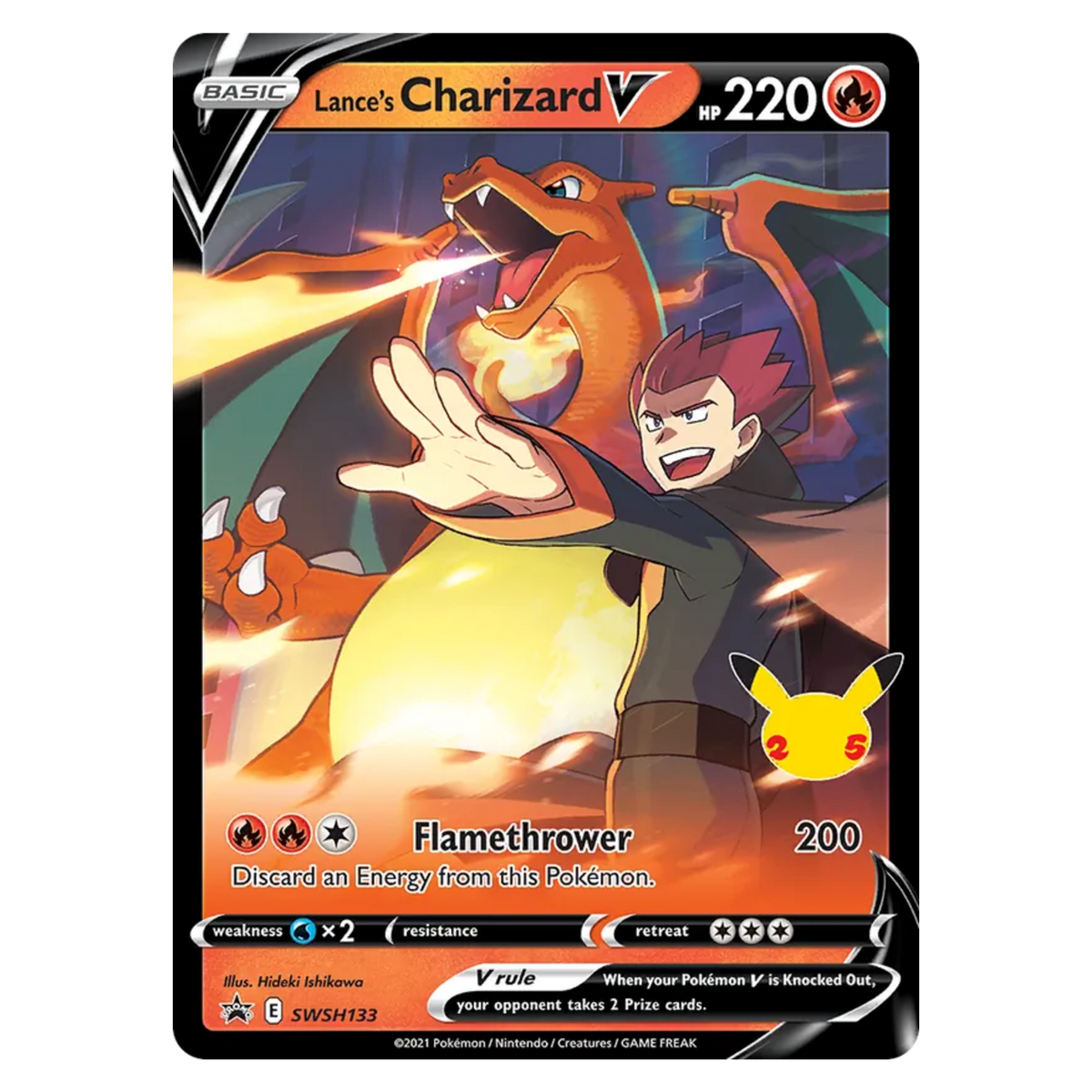 Lance's Charizard V SWSH133 Promo — SWSH Black Star Promos