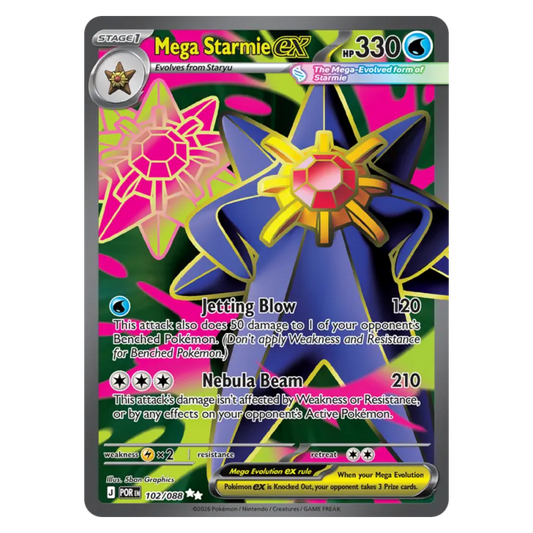 Mega Starmie ex 102/88 Ultra Rare — Perfect Order