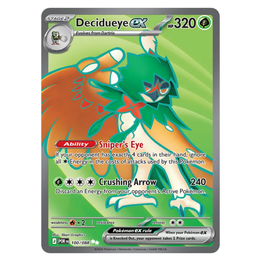 Decidueye ex 100/88 Ultra Rare — Perfect Order