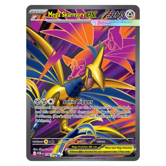 Mega Skarmory ex 106/88 Ultra Rare — Perfect Order