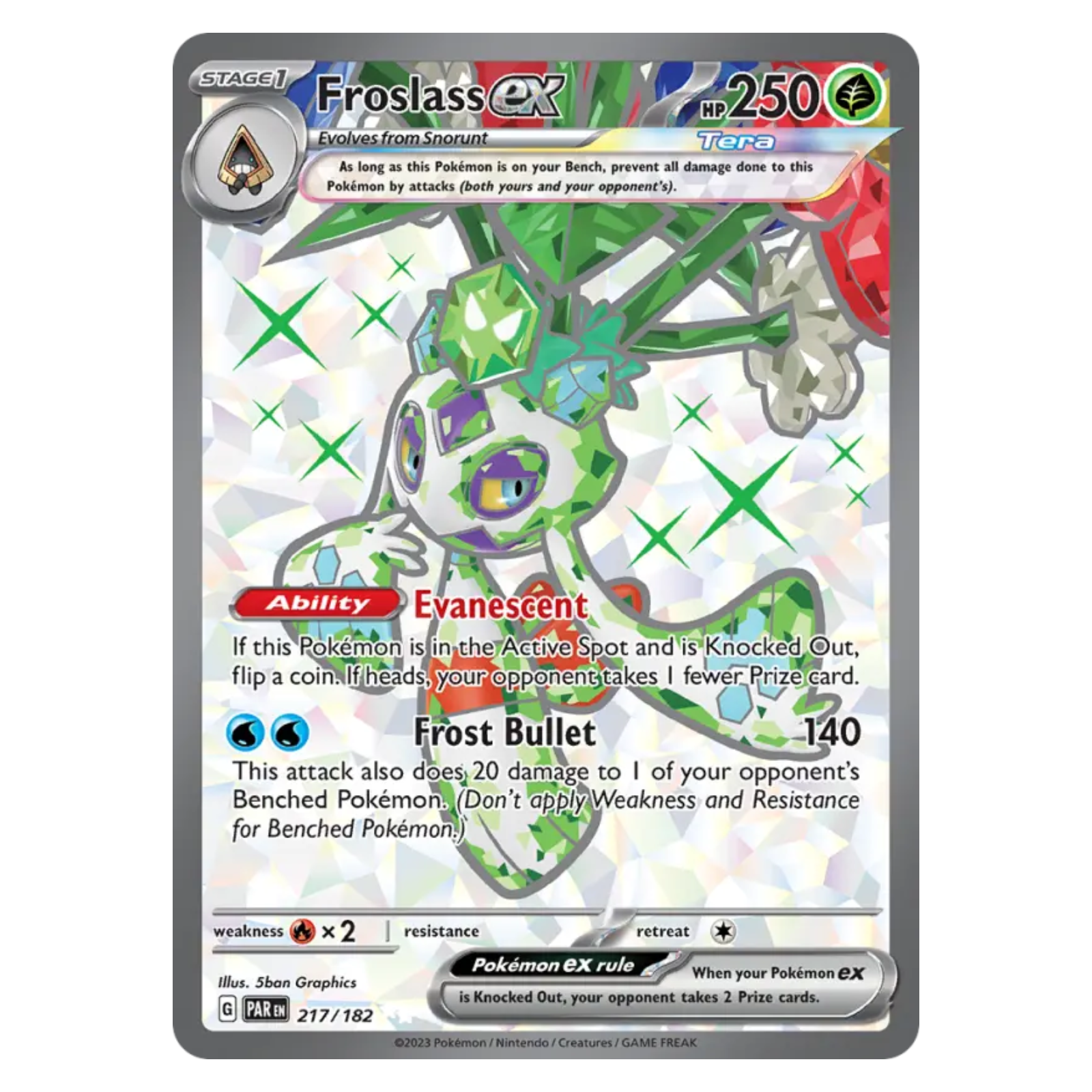 Froslass ex 217/182 Ultra Rare — Paradox Rift