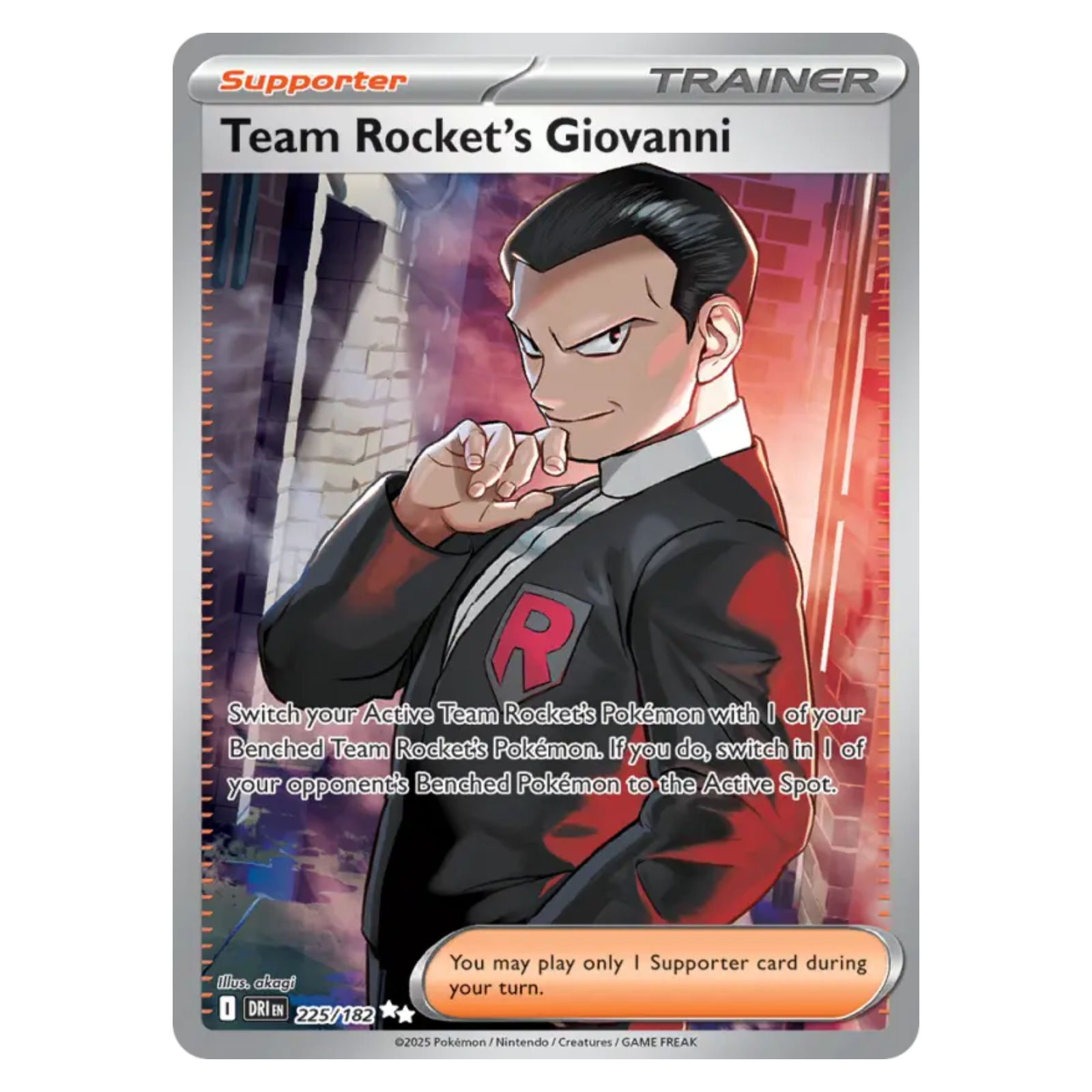 Team Rocket's Giovanni 225/182 Ultra Rare — Destined Rivals