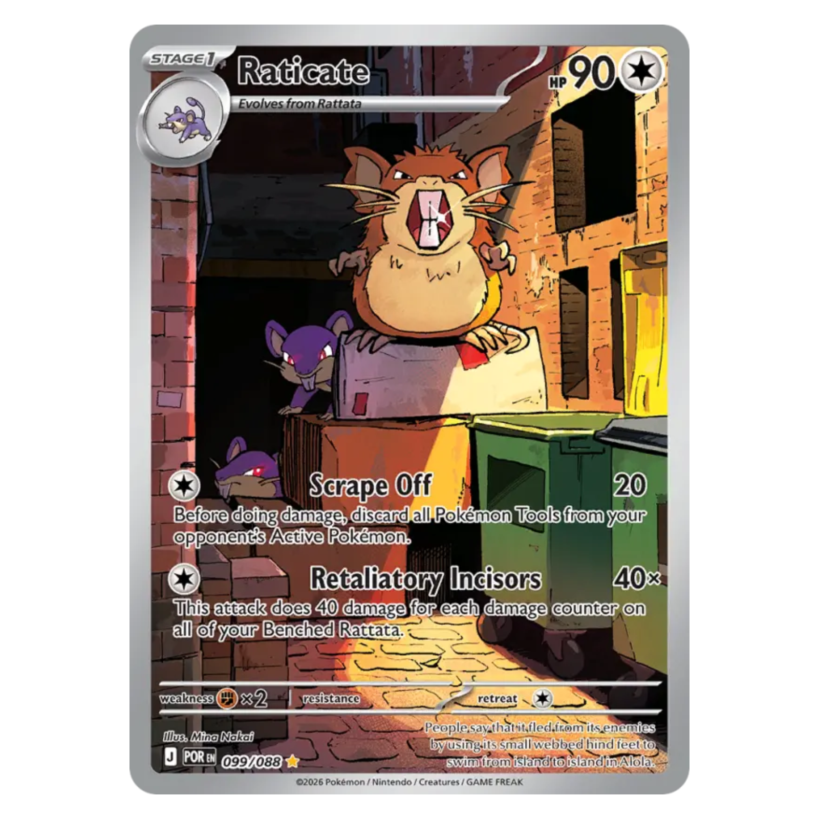 Raticate 099/88 Illustration rare — Perfect Order
