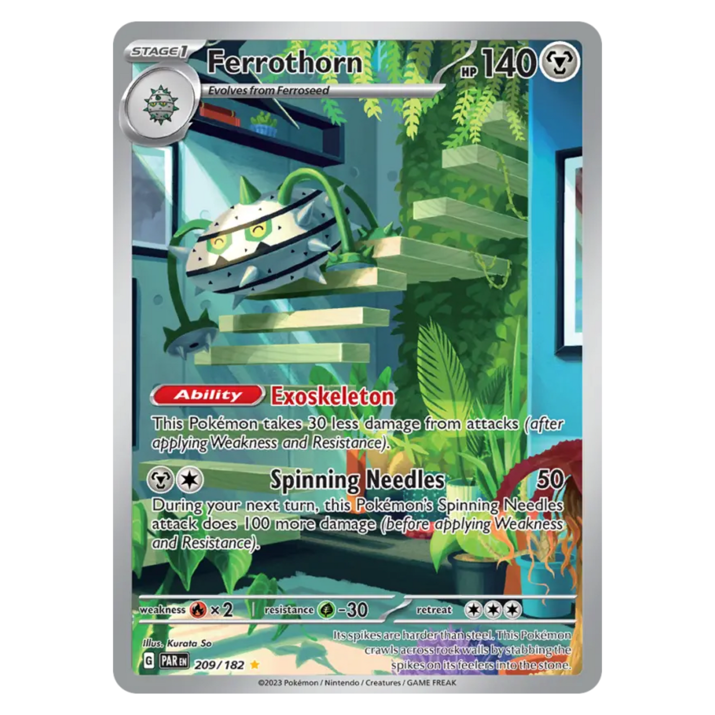 Ferrothorn 209/182 Illustration rare — Paradox Rift
