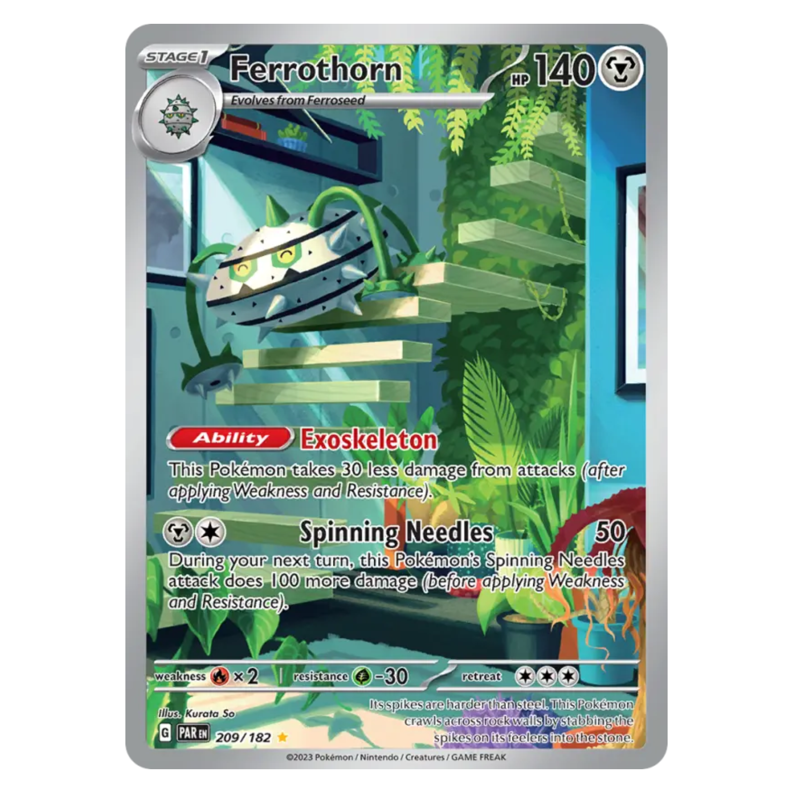 Ferrothorn 209/182 Illustration rare — Paradox Rift
