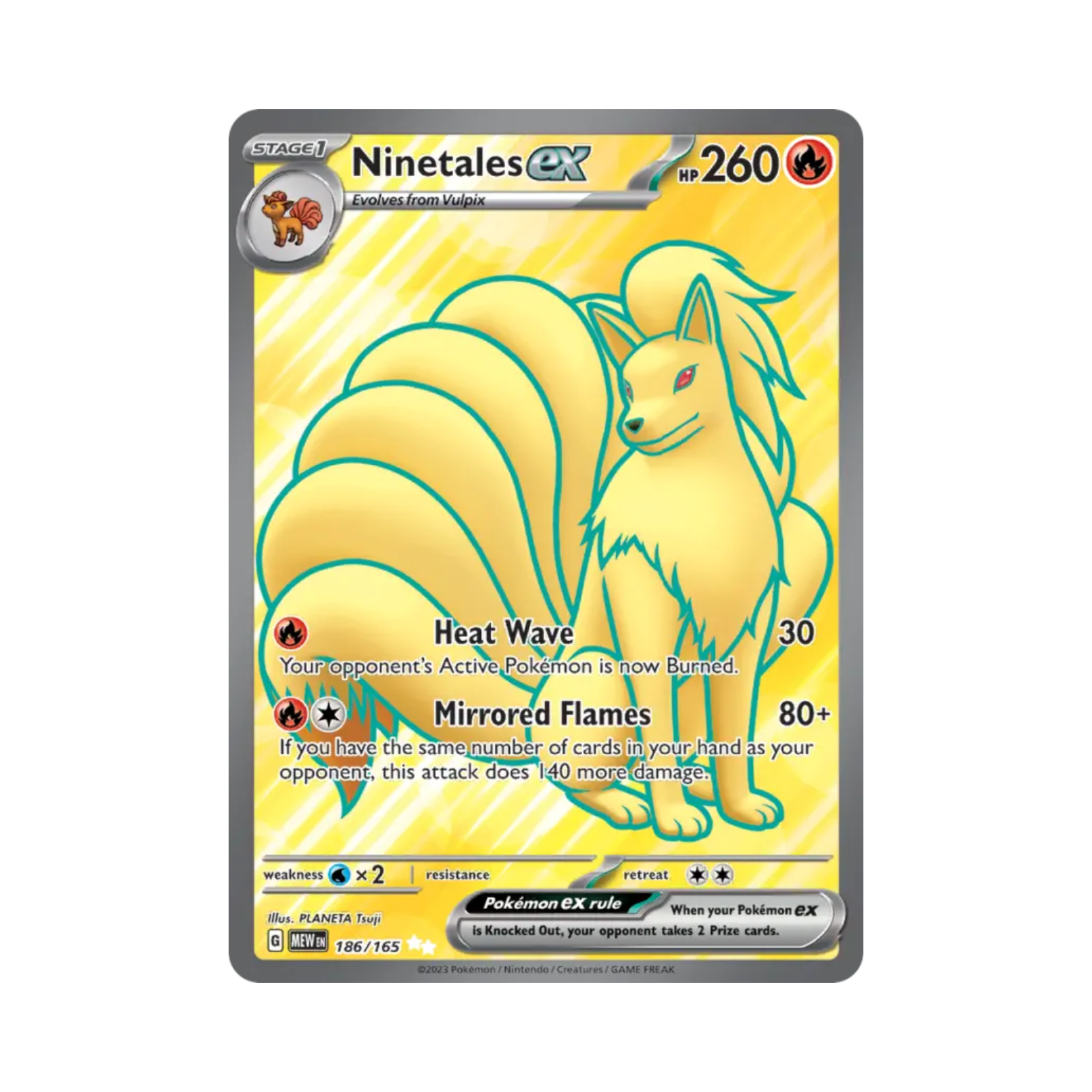 Ninetales ex 186/165 Ultra Rare — 151