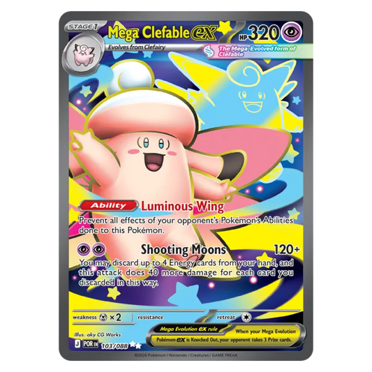 Mega Clefable ex 103/88 Ultra Rare — Perfect Order