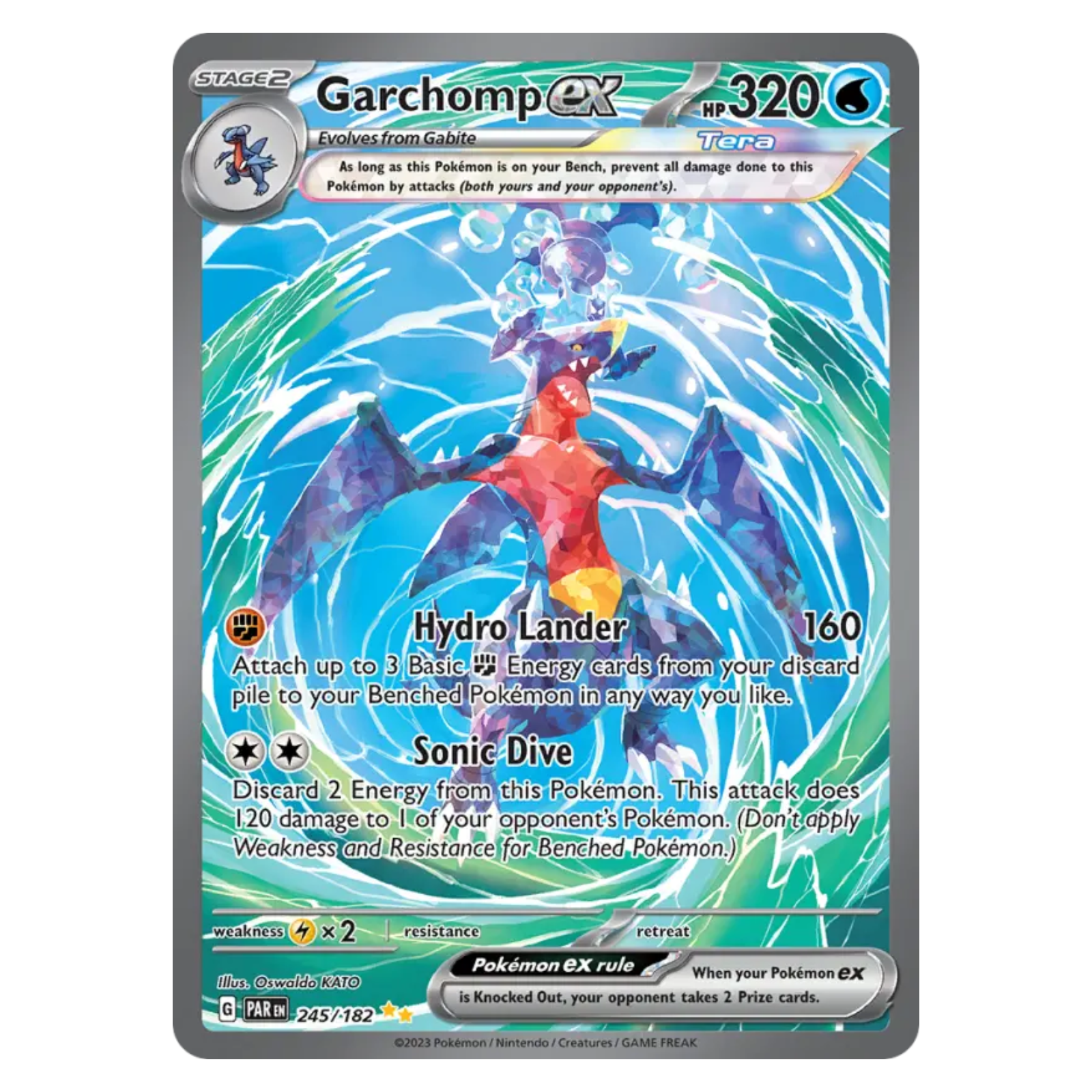 Garchomp ex 245/182 Special illustration rare — Paradox Rift