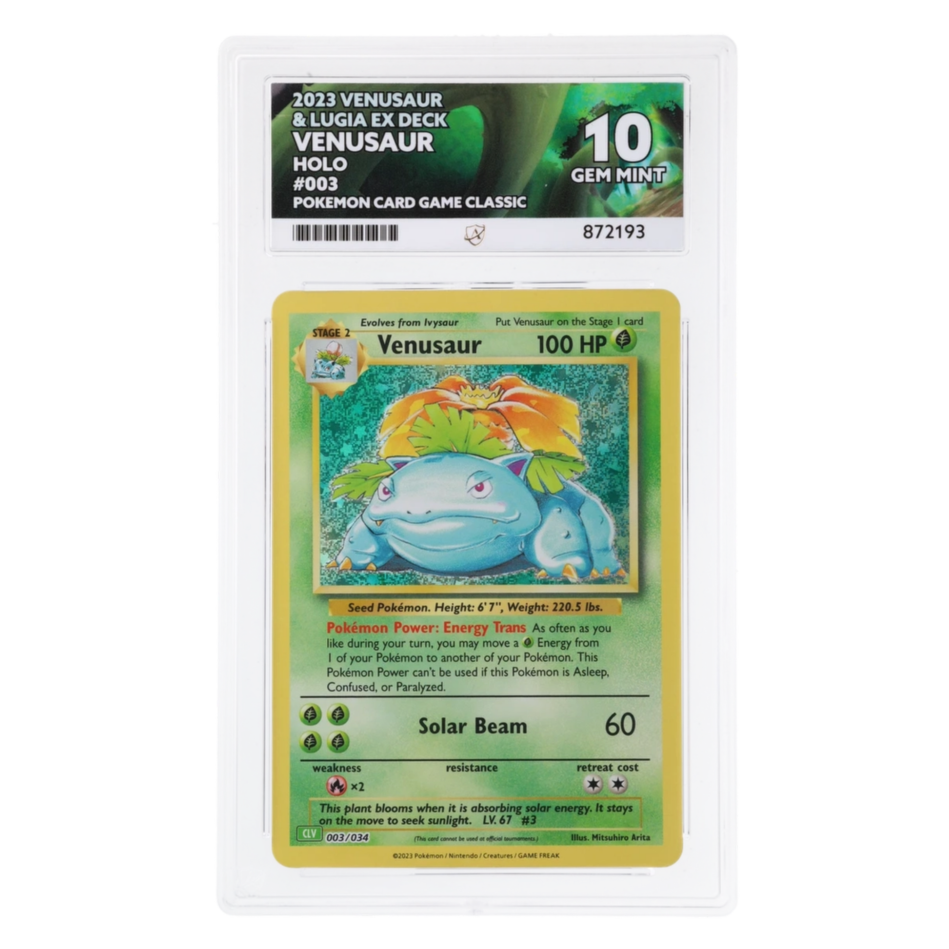 Graded card front