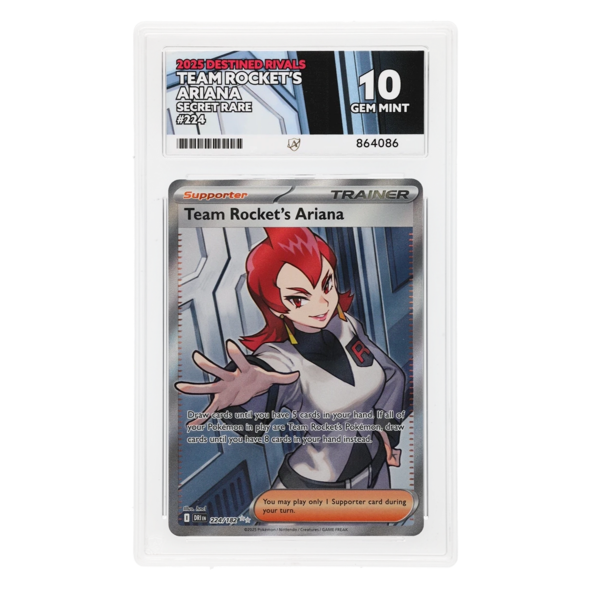 Graded card front