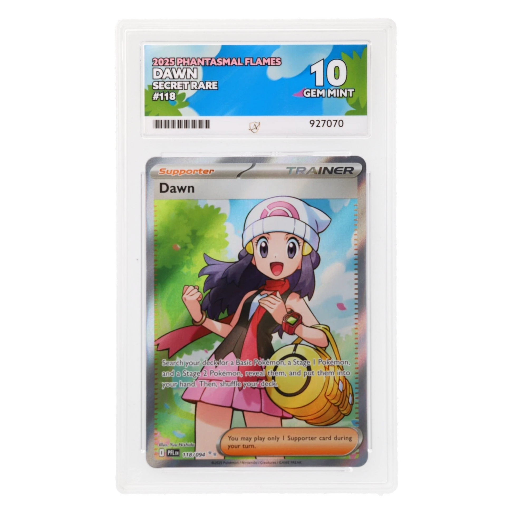 Graded card front