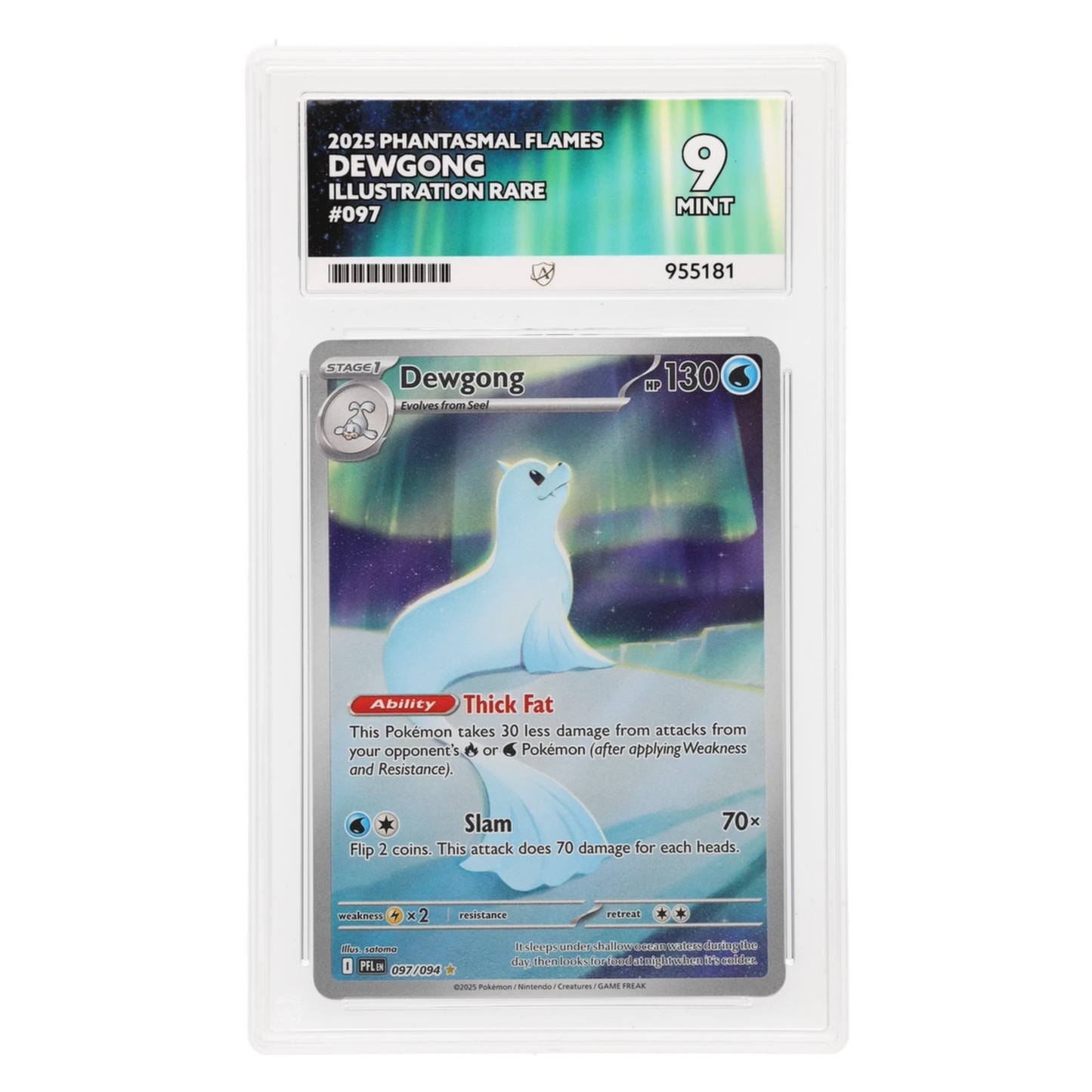 Graded card front