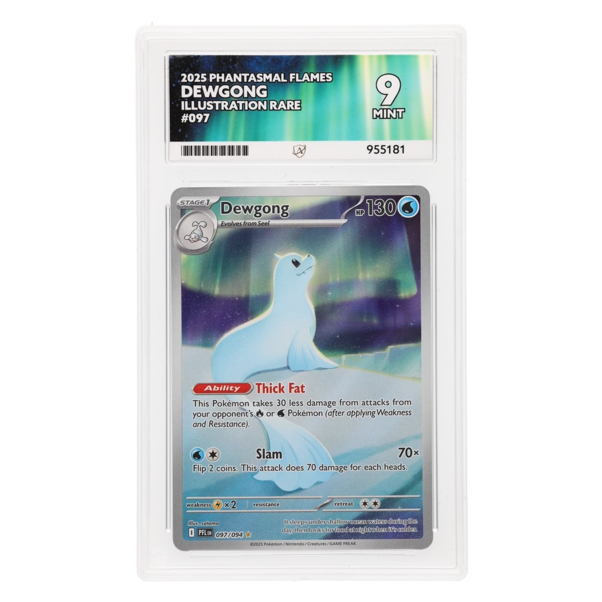 Graded card front