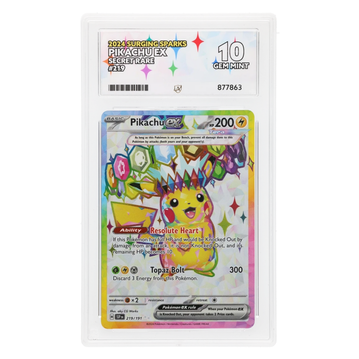 Graded card front
