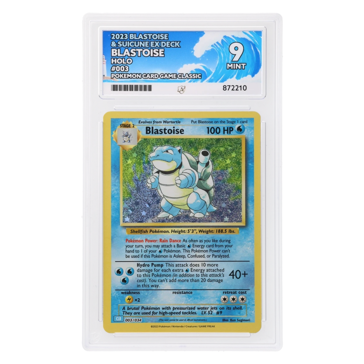 Graded card front