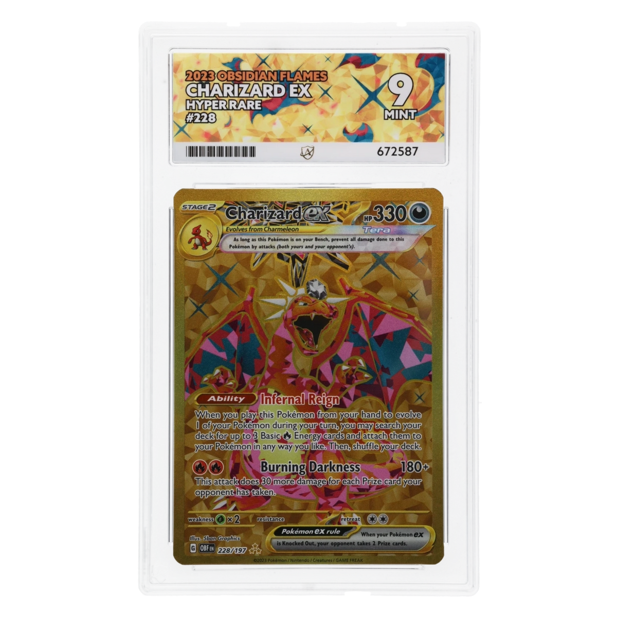 Graded card front