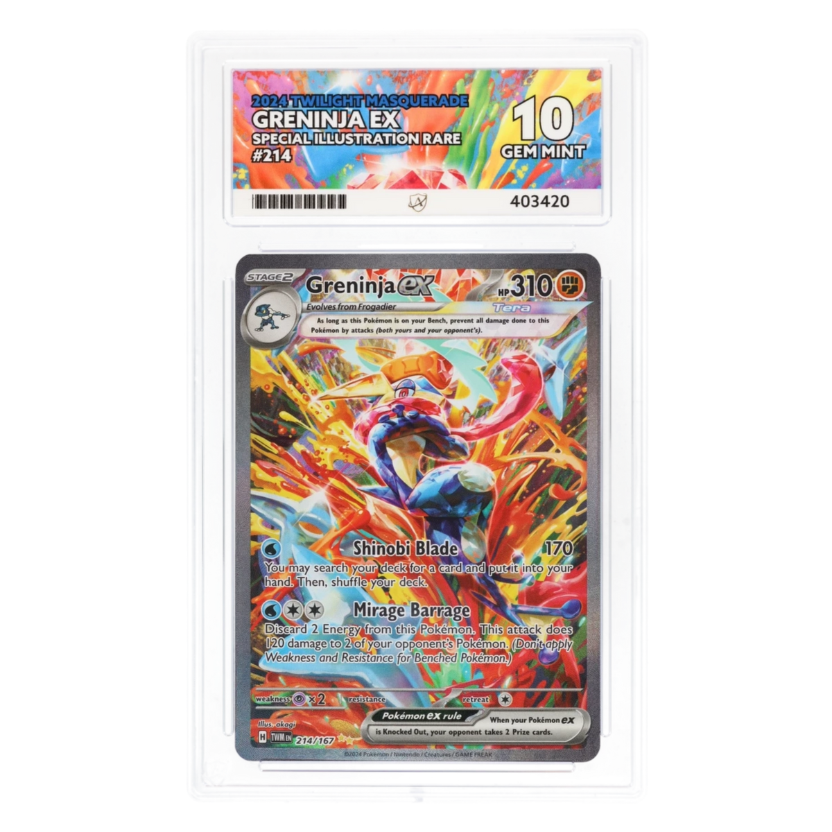 Graded card front