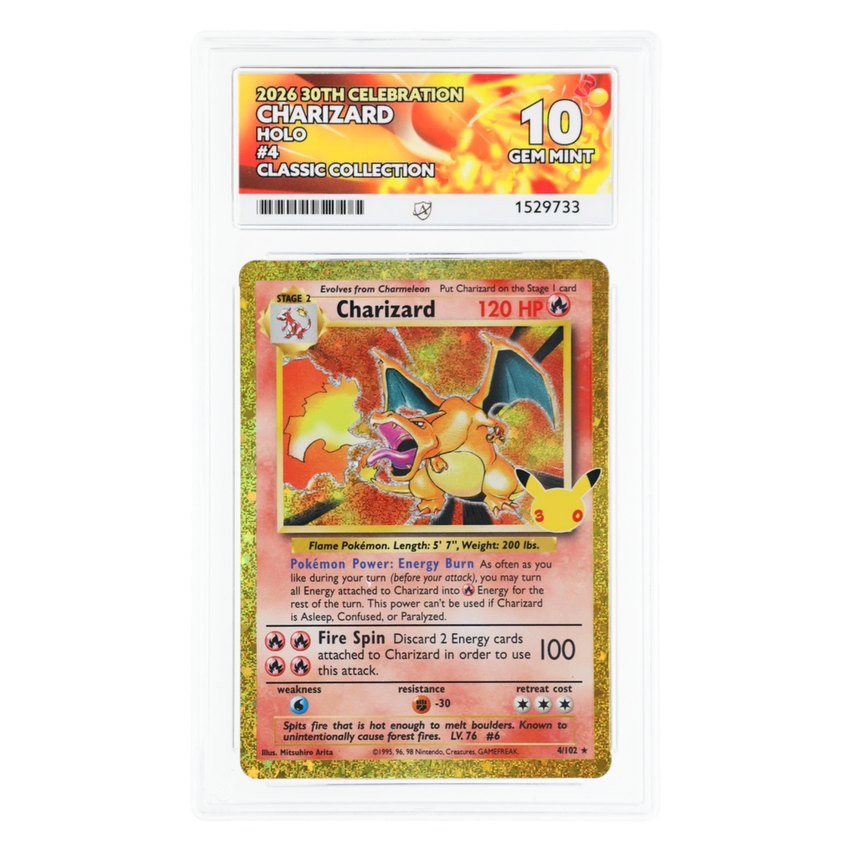 Graded card front