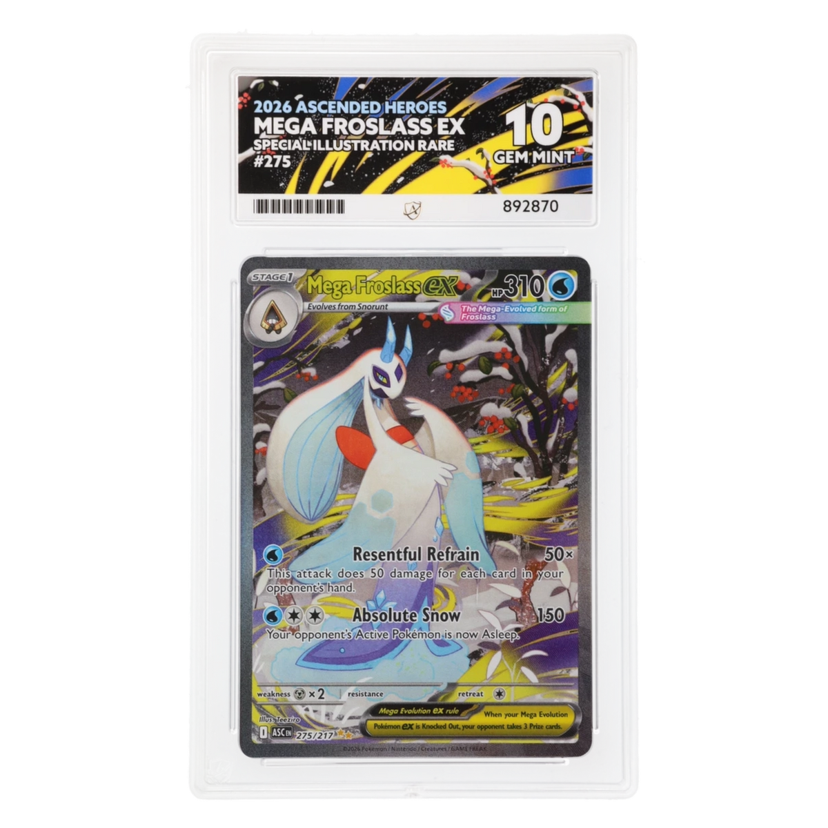 Graded card front