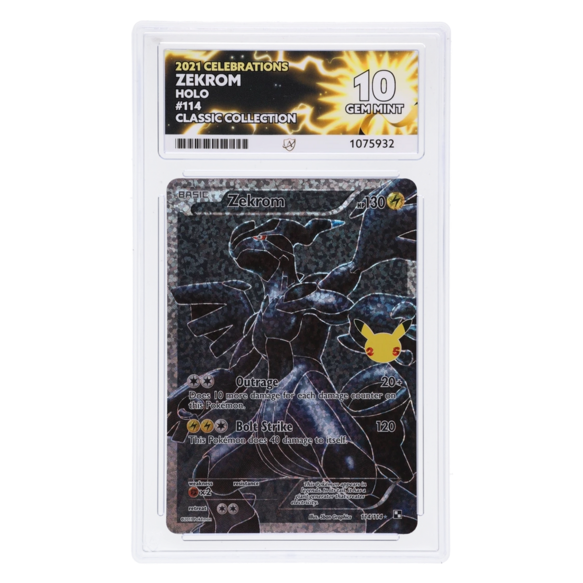 Graded card front