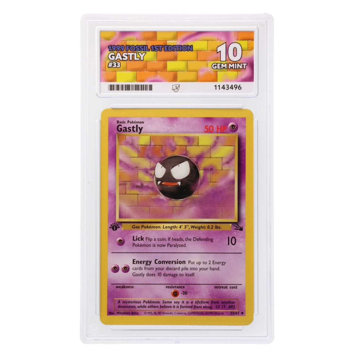 Graded card front