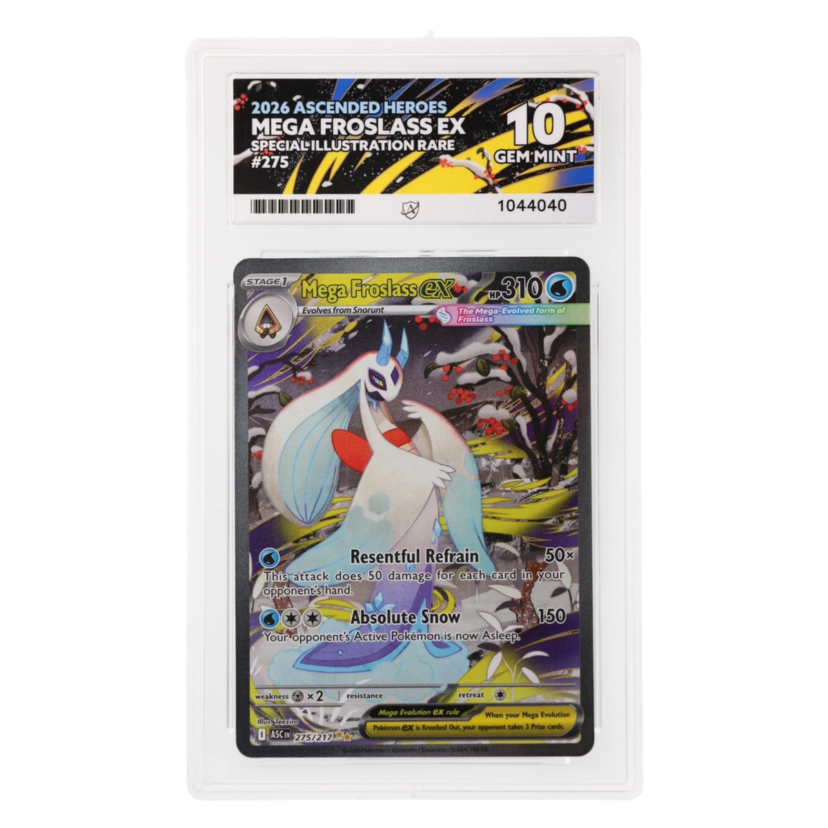 Graded card front