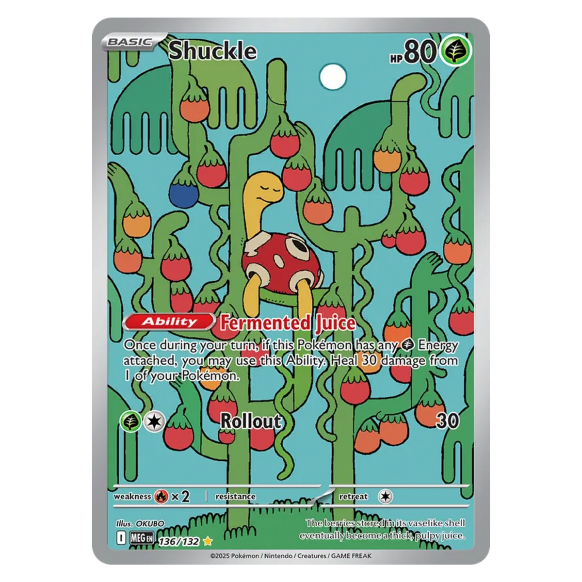 Shuckle 136/132 Illustration Rare — Mega Evolution