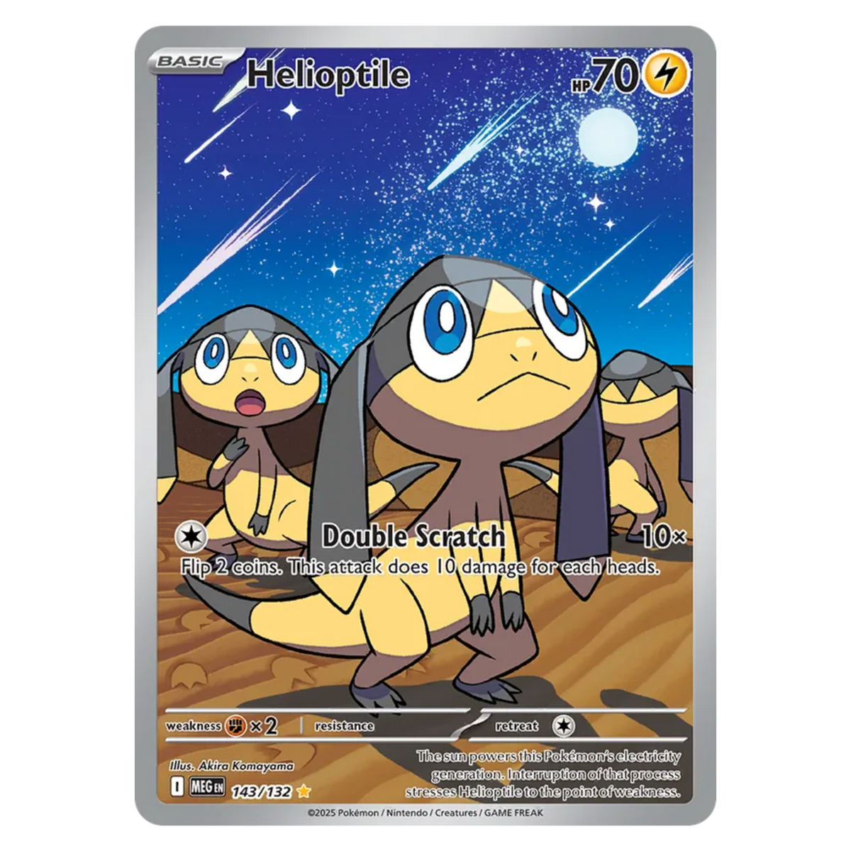 Helioptile 143/132 Illustration Rare — Mega Evolution