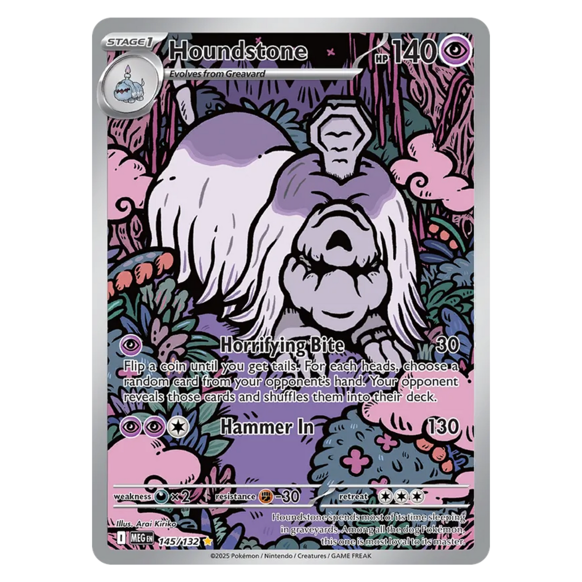 Houndstone 145/132 Illustration Rare — Mega Evolution