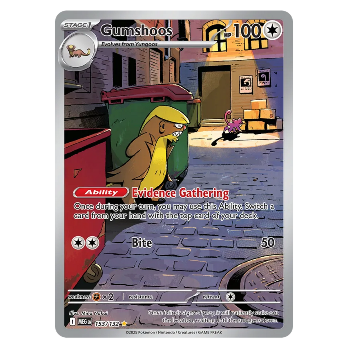 Gumshoos 153/132 Illustration Rare — Mega Evolution