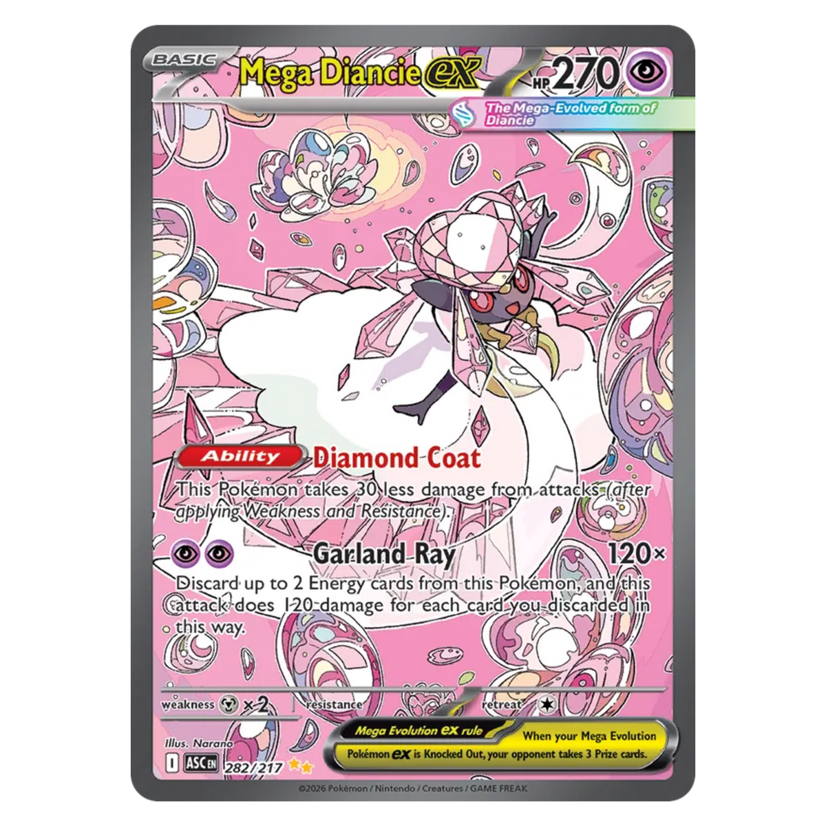 Mega Diancie ex 282/217 Special Illustration Rare — Ascended Heroes