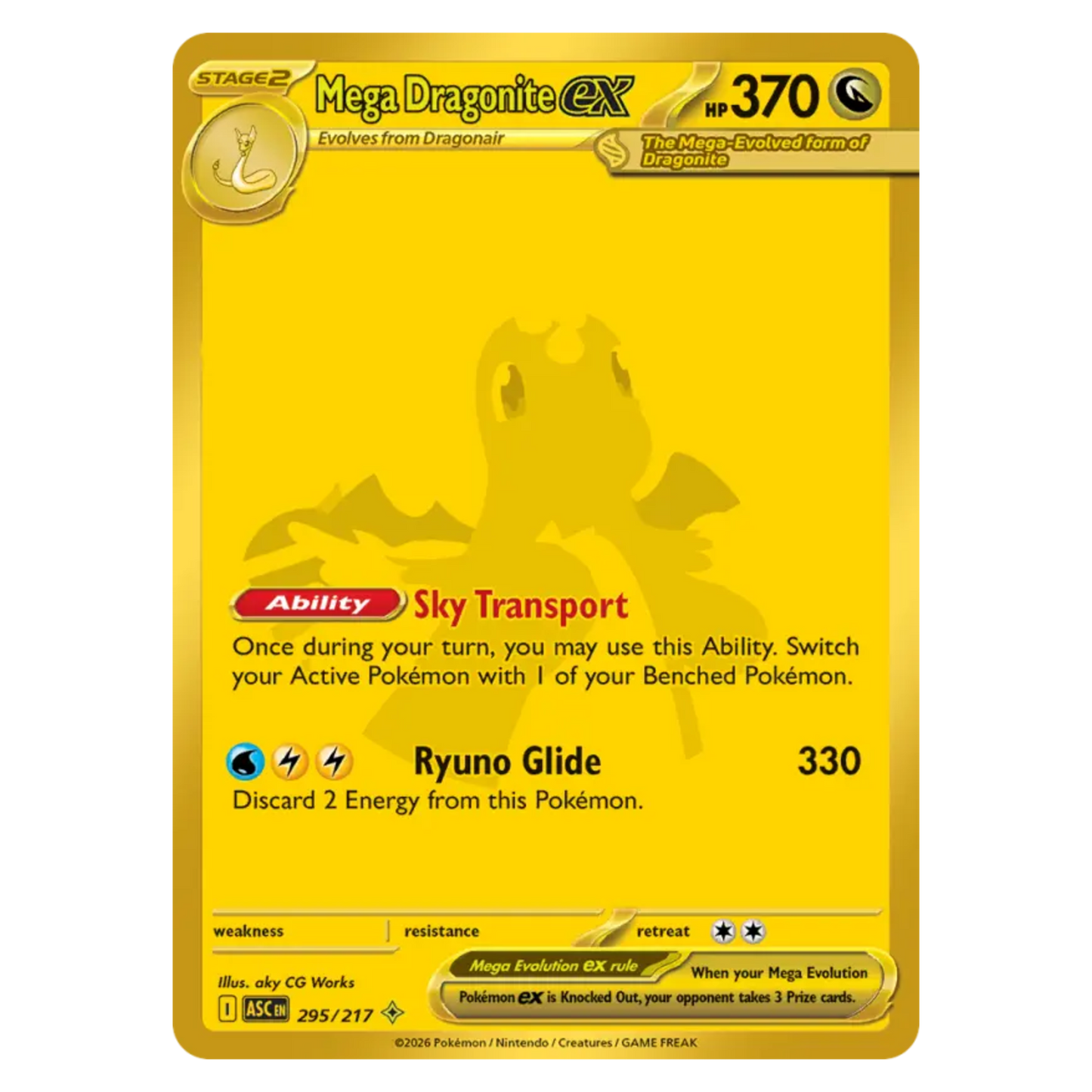 Mega Dragonite ex 295/217 Mega Hyper Rare — Ascended Heroes