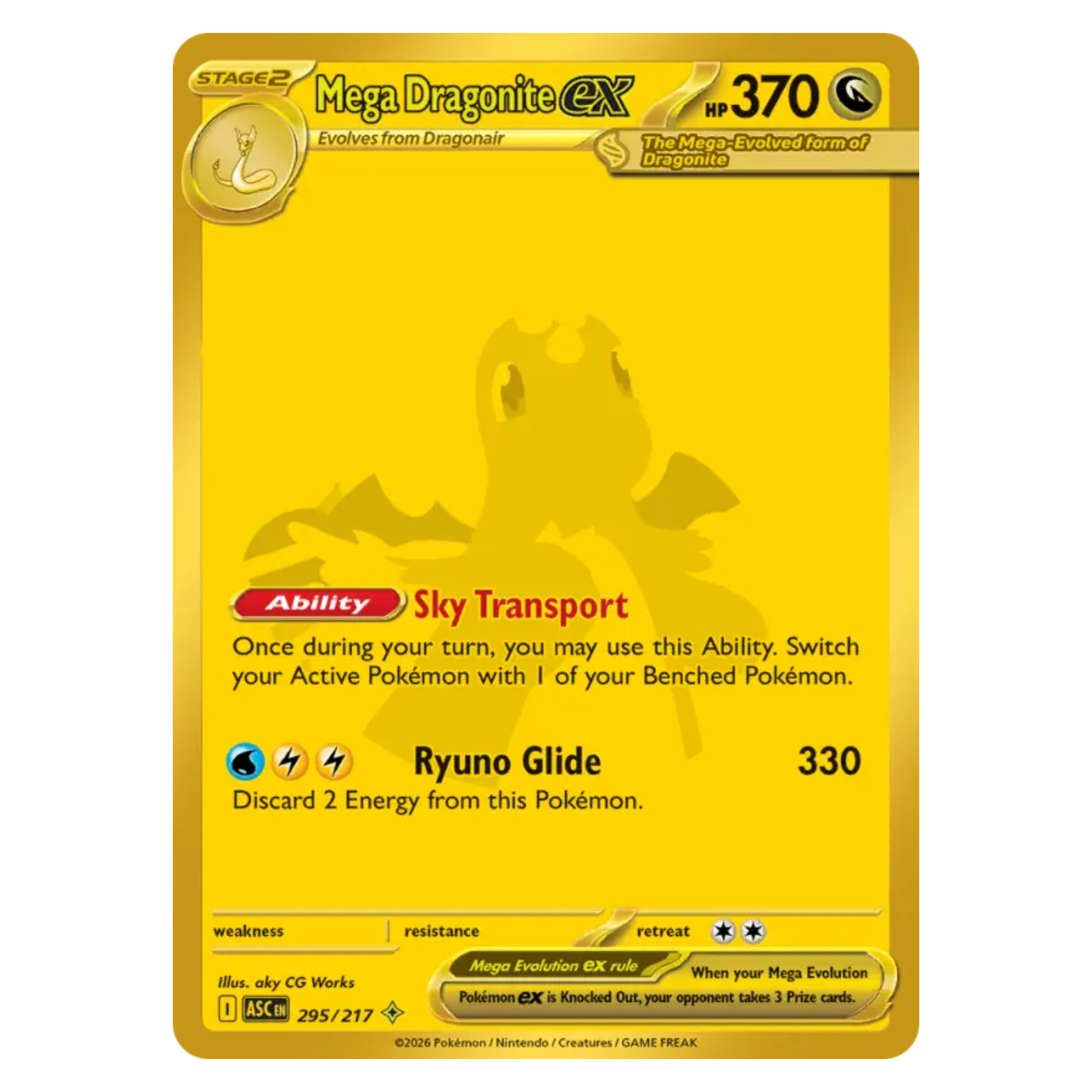 Mega Dragonite ex 295/217 Mega Hyper Rare — Ascended Heroes