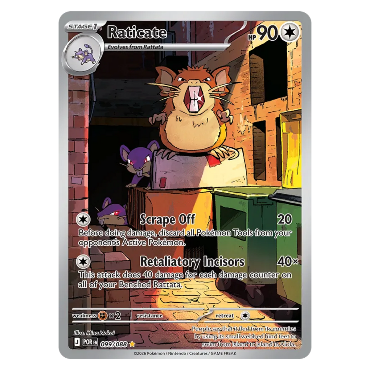 Raticate 099/88 Illustration Rare — Perfect Order